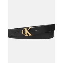 Calvin Klein Kadın Siyah Kemer Yüksek Kalite Düz Desenli Şık Tasarım 70 cm