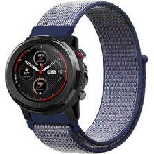 Tagomoon Amazfit Stratos 3 ile Uyumlu Kordon Kumaş Desenli Cırt Cırtlı Spor Kayış