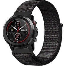 Tagomoon Amazfit Stratos 3 ile Uyumlu Kordon Kumaş Desenli Cırt Cırtlı Spor Kayış