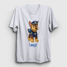 Presmono Unisex Beyaz Chase Paw Patrol T-Shirt
