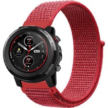 Tagomoon Amazfit Stratos 3 ile Uyumlu Kordon Kumaş Desenli Cırt Cırtlı Spor Kayış