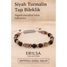 Sertifikalı Koruyucu Siyah Turmalin Taşı Bileklik Negatif Enerjiyi Engeller ve Güç Kazandırır