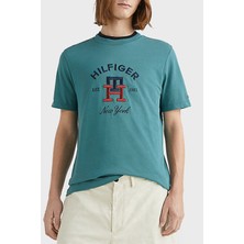Tommy Hilfiger Logolu Bisiklet Yaka % 100 Pamuk Regular Fit T Shirt Erkek T Shirt MW0MW30043 Mb6