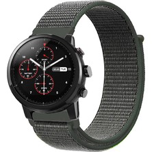 Tagomoon Amazfit Pace 2 Stratos Akıllı Saat Uyumlu Spor Kumaş Desenli Cırt Cırtlı Kordon Kayış