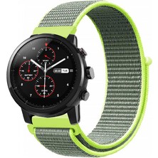 Tagomoon Amazfit Pace 2 Stratos Akıllı Saat Uyumlu Spor Kumaş Desenli Cırt Cırtlı Kordon Kayış