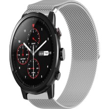 Tagomoon Amazfit Pace 2 Stratos Uyumlu Kordon Hasır Metal Örgü Mıknatıslı Kayış