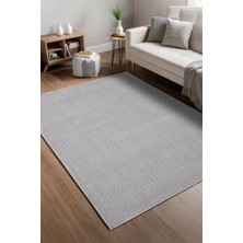 Cotto Home Petek Gri  Yıkanabilir Kaymaz Taban Yumuşak Dokulu Peluş Kesme Halı Mutfak Koridor Salon Halısı