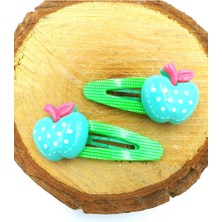 Monalisa Home Yeşil Renk Elma Figürlü Çıt Çıt Çocuk Tokası