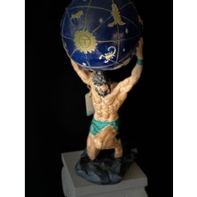 Mikkartdesign Atlas Heykeli - Gökyüzü Küresi Taşıyan Mitolojik Polyester Biblo