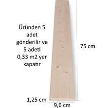 Promasif Ahşap Lambri 1,25 cm x 9,6 cm AB Kalite