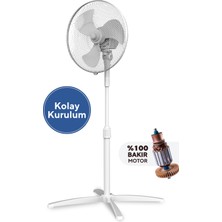 Kumtel KTF-290 Beyaz Vantilatör 16'' (3p)