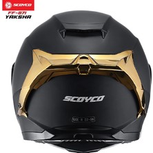  FF-871 Yaksha Full Face Kask – Altın Spoilerli Vizörlü, Güneş Vizörlü, Dot/ce Onaylı