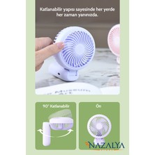 Taşınılabilir Şarjlı El ve Masa Fanı - Mini Vantilatör Soğutucu