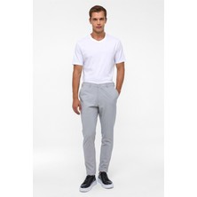 Gri Slim Düz Jogger Pantolon