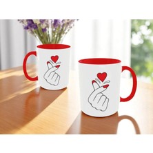 Kalp Işaretli Kupa Bardak Kalpli Hediye Kupa Bardak