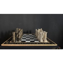 Mikkartdesign Siyah-Gold Muharebe Satranç Takımı