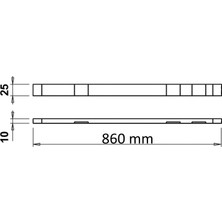 Hafele Mymodus Raf Altı Aydınlatma Alüminyum 860MM