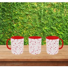 Sevgiliye Kalpli Hediye Kupa Bardak Kırmızı Kupa Bardak Sevgililer Günü Hediye Kupa