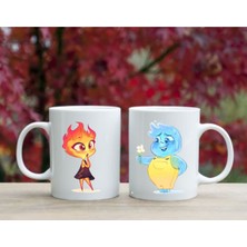 Ateş ve Su Kupa Bardak Sevgililere Özel Kupa Çift Kupaları 2'li Set