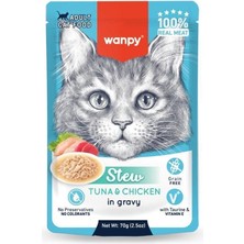 Wanpy Pouch Ton Balıklı Tavuklu Yaş Kedi Maması 70G