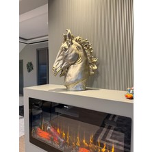 Mikkartdesign Gold Polyester Büyük At Heykeli