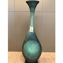 Mikkartdesign Yeşil Büyük Desenli Polyester Vazo