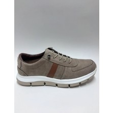 Veloce Hakiki Deri Nubuk Kum Rengi Hafif Rahat Bağcıksız Günlük Yazlık Erkek Ayakkabı C-923012VLC