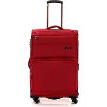 Mçs Lüx Kumaş Büyük Boy Valiz V117 - Bordo