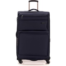 Mçs Lüx Kumaş Kabin Boy Valiz V117 - Lacivert