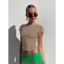 Bisiklet Yaka Basic Kısa Kollu Esnek Body