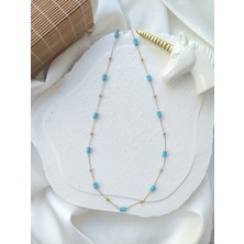 Firüze Taşlı Ince Kolye