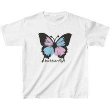 Çocuk Unisex Baskılı T-Shirt - Beyaz