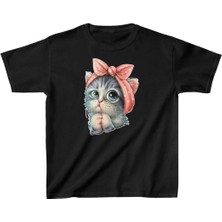 Çocuk Unisex Baskılı T-Shirt - Siyah