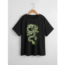 Çocuk Unisex Baskılı T-Shirt - Siyah