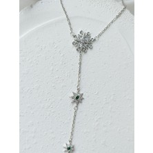 Silver Yıldızlı  Y Kolye