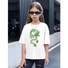 Çocuk Unisex Baskılı T-Shirt - Beyaz