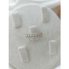 Rose Gold Nazar Boncuklu Yüzük