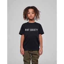 Çocuk Unisex Baskılı T-Shirt - Siyah