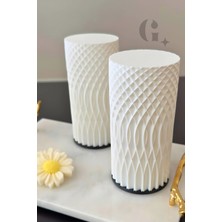 Spiral Özel Tasarım LED Aydınlatmalı Dekoratif Obje Ikili Set