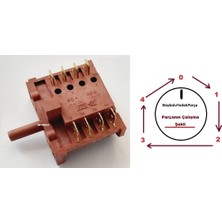 FullYedek Luxell LX-13675 Şalter , Fırın Kademe Anahtarı 4+4 Komutatör 4 Konum + Off