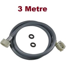 FullYedek 3 Metre Çamaşır Makinesi Temiz Su Hortumu , Uyumlu Marka Arçelik Beko Vestel Regal Profilo Bosch