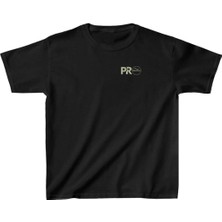 Unisex Çocuk Baskılı T-Shirt - Siyah