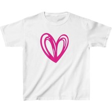 Unisex Çocuk Baskılı T-Shirt - Beyaz