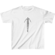 Unisex Çocuk Baskılı T-Shirt - Beyaz