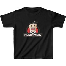 Unisex Çocuk Baskılı T-Shirt - Siyah