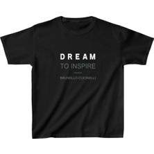 Unisex Çocuk Baskılı T-Shirt - Siyah