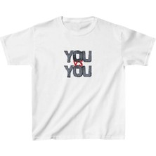 Unisex Çocuk Baskılı T-Shirt - Beyaz
