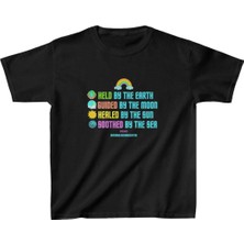 Unisex Çocuk Baskılı T-Shirt - Siyah