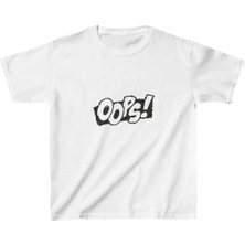 Unisex Çocuk Baskılı T-Shirt - Beyaz