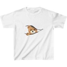 Unisex Çocuk Baskılı T-Shirt - Beyaz